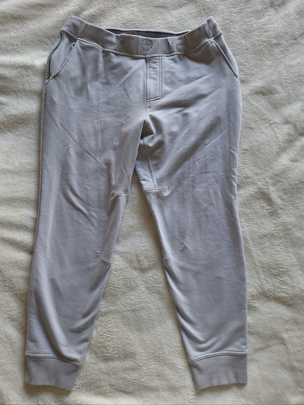 Hylete Men's Flexion Performance Joggers Pants Gray Size Large L Cropped Stretch